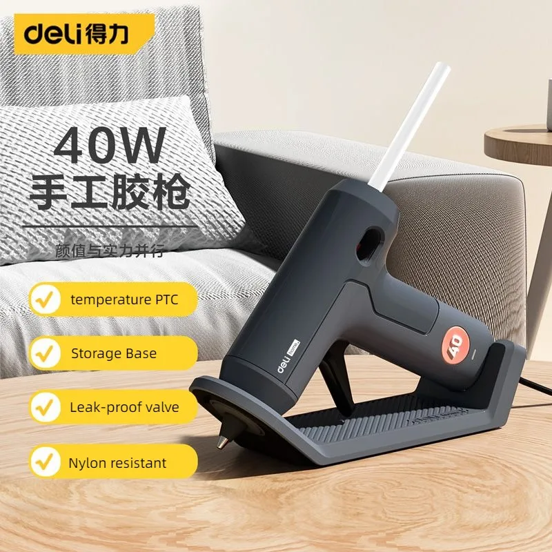 Hot Melt Glue Gun Cordless - Deli 40W Hot Melt Kleber Pistole