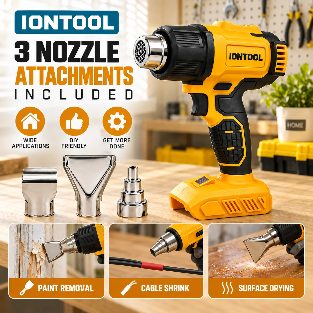 IONTOOL Gelbe Akku-Heißluftpis – Cordless Heat Gun For Shrink Tubing Bewertung und Preis