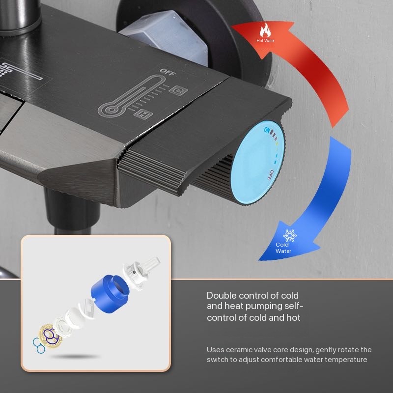 Graues Chrom-Badezimmer-Duschs – Plumbing Bewertung und Preis